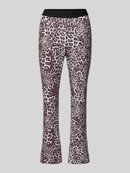 Flared Fit Stoffhose mit Allover-Animal-Print von Marc Cain Beige - 14
