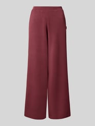 Wide leg stoffen broek met labelapplicatie, model 'OLYMPE' van Guess Activewear Bordeaux - 12