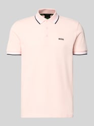 Koszulka polo o kroju regular fit z czystej bawełny model „PADDY” od BOSS Green Fuksjowy - 4