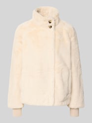 Jacke aus Kunstfell mit Eingrifftaschen von COMMA Beige - 8