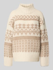Comfort Fit Strickpullover aus Norweger-Strick Modell 'AMPLE' von VERO MODA Beige - 41