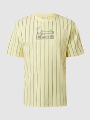 T-Shirt mit Streifenmuster  von KARL KANI Gelb - 23