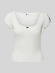 T-Shirt in Strick-Optik Modell 'POINTELLE' von Tommy Jeans - 5