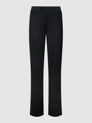 Flared stoffen broek met elastische band, model 'PCOTINE' van Pieces Zwart - 27