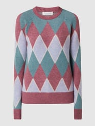 Pullover met argyle-motief van Christian Berg Woman Paars - 16