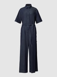 Kombinezon z tkaniny stylizowanej na denim od Windsor Niebieski - 16