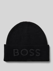 Beanie mit Label-Stitching Modell 'Afox' von BOSS Schwarz - 10