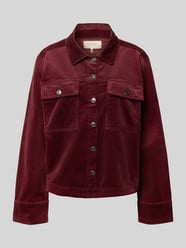 Jacke mit Knopfleiste Modell 'Cordy' von FREE/QUENT Bordeaux - 15