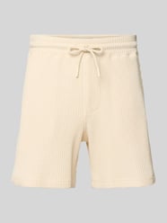 Spodenki kąpielowe o kroju straight fit z fakturowanym wzorem model 'Ocsar' od Shiwi - 11