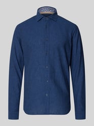 regular fit business-overhemd van linnen-katoenmix model 'ROMA' van FIL NOIR - 3
