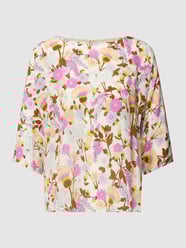 Blouse van pure zijde met all-over bloemenmotief, model 'VORRA' van Weekend Max Mara Beige - 43