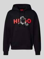 Hoodie mit Kapuze Modell 'Dueleyo' von HUGO Schwarz - 32