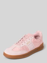 Low-Top-sneakers van echt leer model 'AERA' van Polo Ralph Lauren Fuchsia - 34