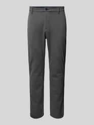 Slim chino van jersey van Tom Tailor Grijs / zwart - 28