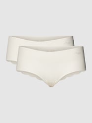 Pantie mit Label-Detail Modell 'ZERO MICROFIBRE' von Sloggi Beige - 46