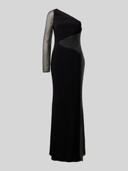 Abendkleid mit Ziersteinbesatz von Luxuar Schwarz - 29