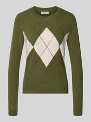 sweter z dzianiny w kroju slim fit z mieszanki kaszmiru z okrągłym dekoltem od Christian Berg Woman - 16