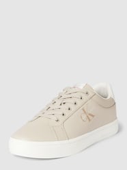 Sneaker aus Leder mit Label-Details Modell 'FLUO CONT' von Calvin Klein Jeans Beige - 5