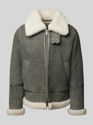 Jacke aus Lammfell mit Label-Details von Gant Grau - 35