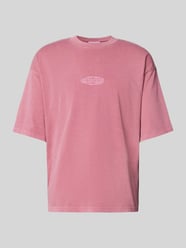 Oversized T-Shirt mit Label-Stitching von REVIEW Pink - 16