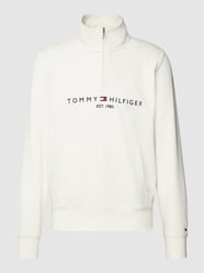 Sweatshirt met labelstitching van Tommy Hilfiger Wit - 26