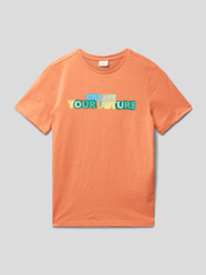 T-shirt met statementprint van s.Oliver RED LABEL Oranje - 2