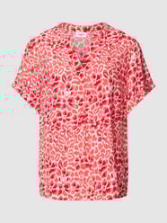 Blouse met serafinohals, model 'Agnes' van Saint Tropez Rood - 13