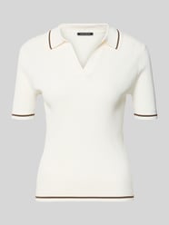 Strickshirt aus Viskose-Mix mit Polokragen und V-Ausschnitt von Armani Exchange - 5
