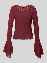 Longsleeve in semitransparentem Design Modell 'FRANCIE' von Noisy May Bordeaux - 4