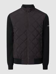 Strickjacke mit Kontrastvorderseite von bugatti Grau / Schwarz - 30