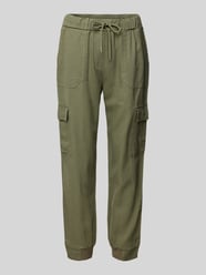 Tapered fit linnen broek met cargozakken, model 'Lava' van FREE/QUENT - 19