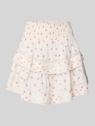 Minirock mit Smok-Details Modell 'Kenia Fleurie' von Neo Noir - 43