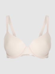 Biustonosz koszulkowy z mikrowłókna z fiszbinami od Calvin Klein Underwear Różowy - 29