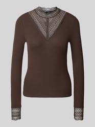 bluzka z długim rękawem o kroju slim fit z mieszanki wiskozy model 'TILDE' od ONLY - 25