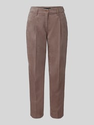 Regular Fit Cordhose mit Bundfalte Modell 'ORTENSIA' von CAMBIO Beige - 36