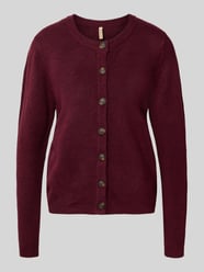 Gebreid jack met ronde hals, model 'ORLEAN' van Soyaconcept Bordeaux - 25