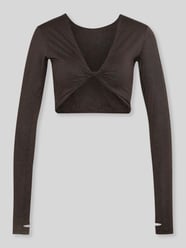 Bluzka z długim rękawem o kroju skinny fit do sportu z nadrukiem z logo od adidas Training - 3