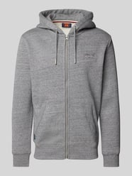 Sweatjacke mit Label-Stitching von Superdry Grau - 14