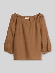 bluzka o kroju regular fit z czystego lnu z dekoltem carmen od Marc O'Polo - 9