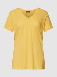T-Shirt mit V-Ausschnitt von Superdry Gelb - 9