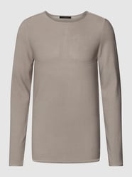 Longsleeve in Strick-Optik Modell 'RIK' von Drykorn Grau / Schwarz - 24