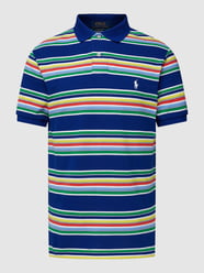Custom Slim Fit Poloshirt mit Streifenmuster von Polo Ralph Lauren Blau - 6
