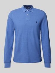 Custom Slim Fit Poloshirt mit Label-Stitching von Polo Ralph Lauren Blau - 28