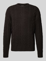 Strickpullover mit Zopfmuster von Jake*s Studio Men - 10
