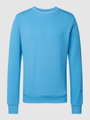 Sweatshirt met labelstitching, model 'Abel' van MOS MOSH Blauw / turquoise - 21