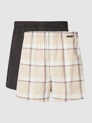 Boxershorts mit Karomuster im 2er-Pack von Schiesser Beige - 47