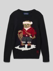 Strickpullover mit Motiv und Rundhalsausschnitt von Polo Ralph Lauren Teens - 6