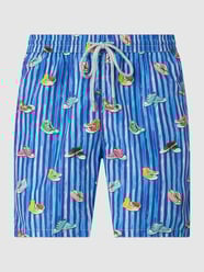 Zwembroek met all-over motief  van Zeybra Blauw / turquoise - 6