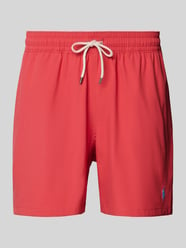 Badehose in unifarbenem Design mit elastischem Bund von Polo Ralph Lauren Underwear Rot - 34