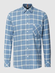 Freizeithemd mit Allover-Muster Modell 'Riou' von BOSS Orange Blau - 48